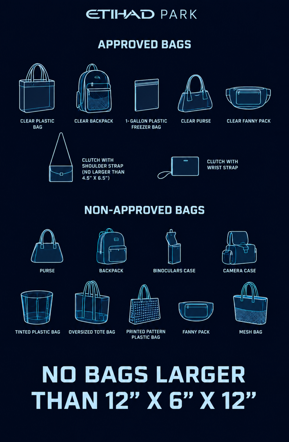 Etihad Bag Policy - Approved / Non-approved Bags